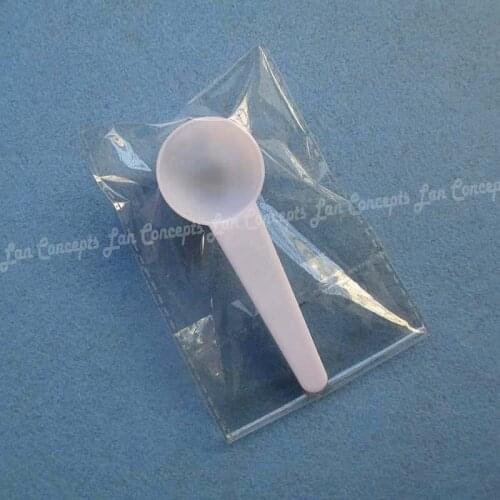 10g with individual packing Plastic Measuring Scoop 20ML PP Spoon for liquid milk powder - white 200pcs/lot Free shipping