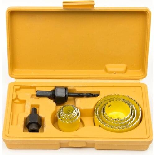 8pcs Hole Saw Drill Bit Cutting Kit Opener Hole Saw Cutter W/ Case Alloy Drill Bit Cutter For Professional Electric Bench Drill