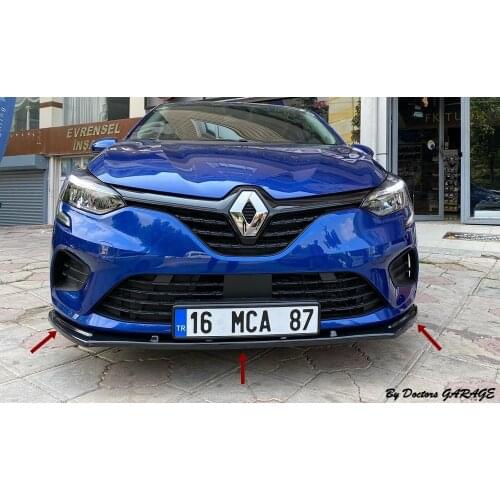 Front Bumper Attachment For Renault Clio 5 2019 2020 Front Lip Diffuser Universal Auto Accessory Car-styling Body Kit Ornament