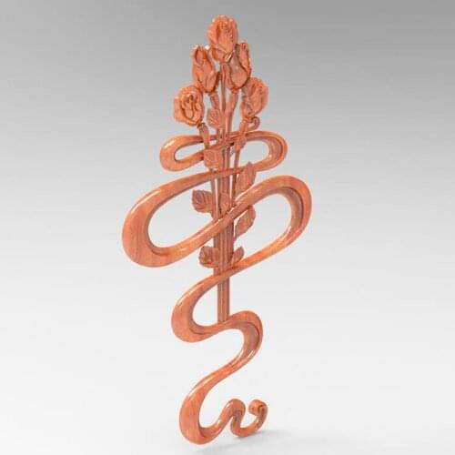 Rose Art STL 3D model for CNC Router Engraver Carving Machine Relief Artcam Aspire 3D Printer Files