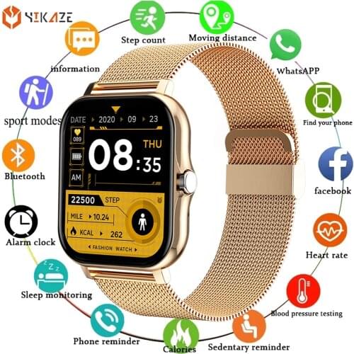 2021 Smart Watch Men Women 1.69 inch Full Touch Heart Rate Fitness Tracker Kids Waterproof Sports Smartwatch For Android IOS