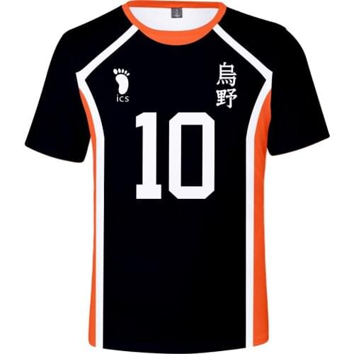 Hinata Shoyo Kageyama Tobio Funny T-shirt Cosplay Costume Karasuno Volleyball Club Men Adult Kids Top Kpop Anime Haikyuu 3D