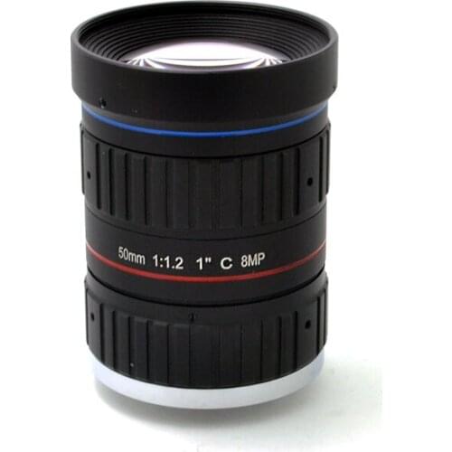 SMTSEC 50mm C Mount Lens 4K 8MP F1.2 Professional 1" CCTV Lens Industrial Machine Vision Lens for C Mount UHD Camera SL-C5012M