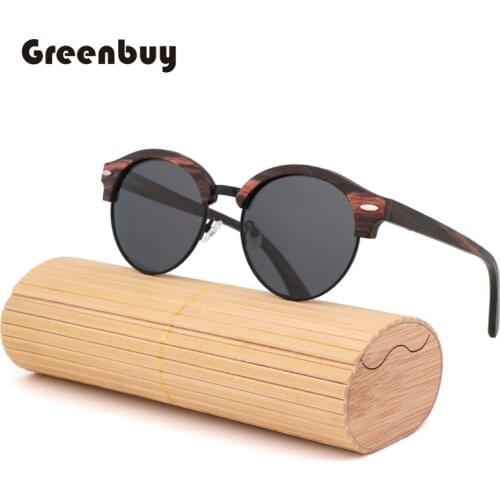 Classic sunglasses mens retro wooden frame glasses frame fashion simple polarized sunglasses men and women travel sunglasses