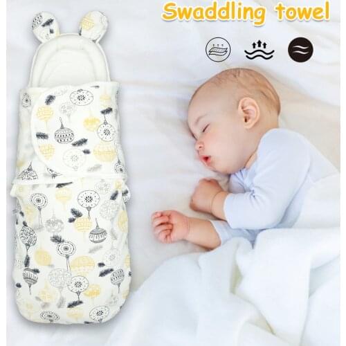Unisex Baby Sleeping Bag for Newborn Wrap with Hood Winter Blanket Sleeping Bags Novelty Pattern Sleep sack Swaddle 0-6 Month