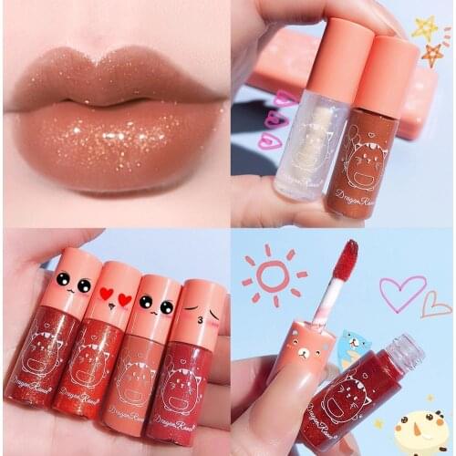 10 Colors Lipstick Waterproof Long Lasting Mini Shimmer Mental Beauty Lip Gloss Nude Glitter Lip Gloss Beauty Red Lip Tint New