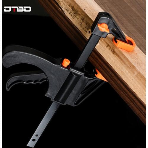 DTBD 4INCH 2/3/4/5/8/10pcs Woodworking Bar F Clamp Clip Hard Quick Ratchet Release Speed Squeeze DIY Carpentry Hand Tool