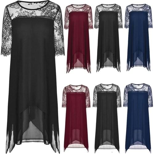 Women Lace Dress Sexy Fit Summer Long Sleeved Womens Party Dress Womens Dresses Chiffon Femme