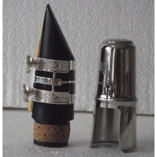 10set Bb soprano Clarinet mouthpiece and carved ligature metal cap