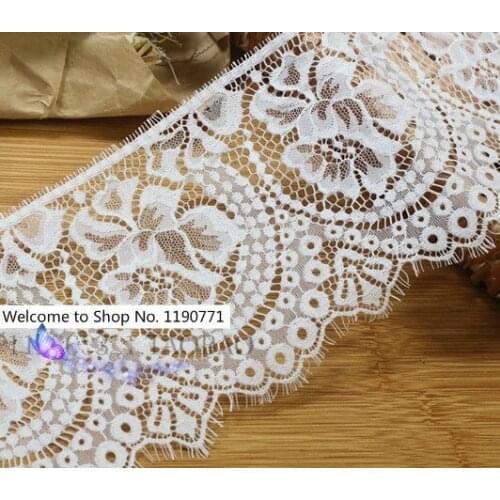 15cm wide Three-dimensional thickened jacquard eyelashes lace fabric 3 meters long diy sweater hem apparel accessories