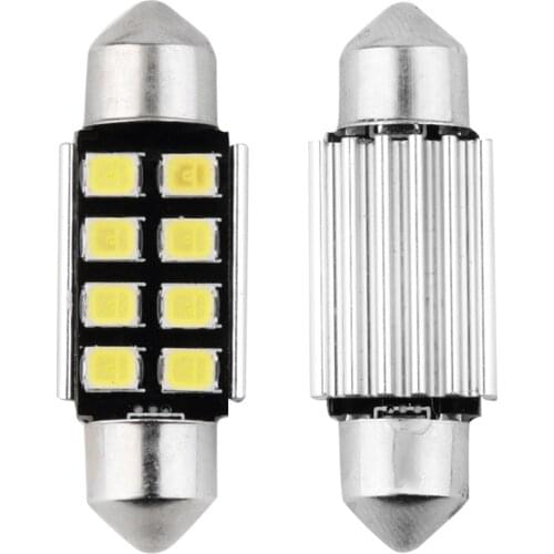 1x Cool White Canbus Error Free 36mm 8 Led Festoon DE3425 12v Car LED Number Plate Lights Bulbs For BMW E46 E39 E60 E90 E70 X5