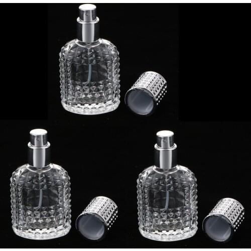 3 Pieces Pineapple Portable Glass Perfume Bottle With Spray Empty Refillable Bottles 30ml
