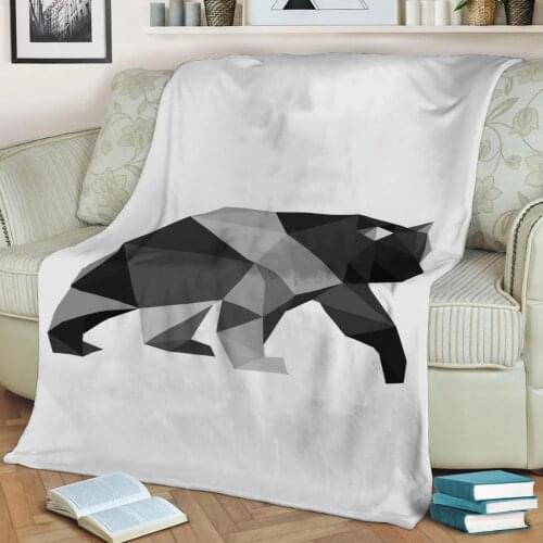 Big Black Cat 3D Printed Velvet Plush Throw Fleece Blanket Bedspread Sherpa Blanket Home Decora