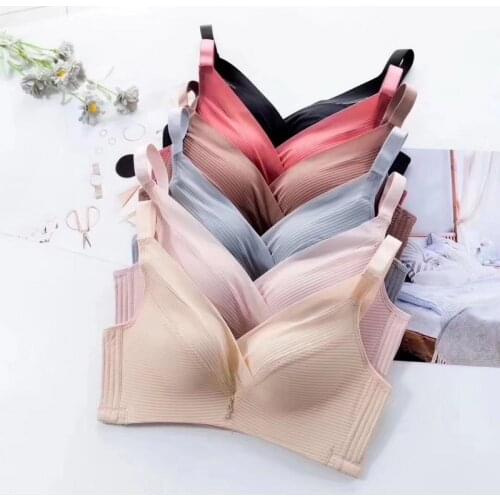 BORRUICE Candy Colors Seamless Bra Sexy Push Up lingerie Wire Free Bras for Women Wide Straps Underwear Fitness Intimates
