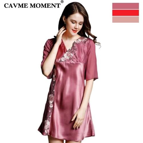 CAVME MOMENT Women's Nightgowns With Sleeves