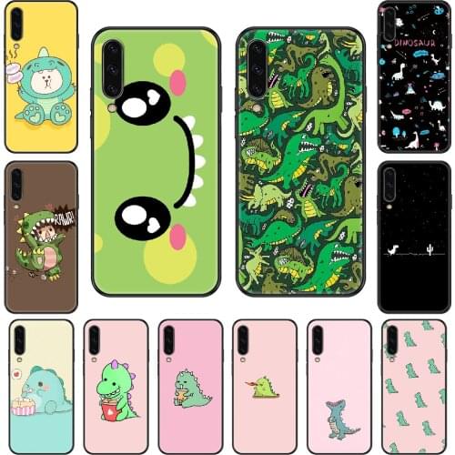 Lovely Cartoon Cute Dinosaur Phone case For Samsung Galaxy A 3 5 8 9 10 20 30 40 50 70 E S Plus 2016 2017 2018 2019 black 3D