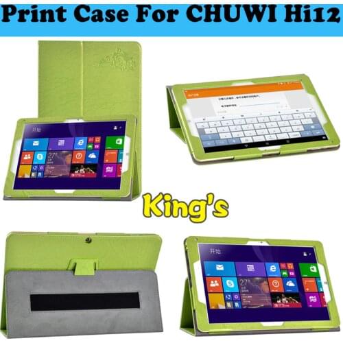 For Chuwi Hi12 12" Tablet PC Good Quality Print Flower Style PU Leather Case Back Skin Cove 3 gifts