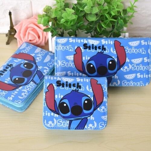 Disney Stitch Cartoon children Zipper Purse Coin boy Bag Zipper Storage boy girl bag Coin ID holders