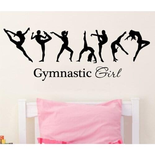 Girl Gymnastics Ballerina Dance Wall Decals Art Mural wall Sticker Warm home bedroom Art Decor wall Home Decoration H105