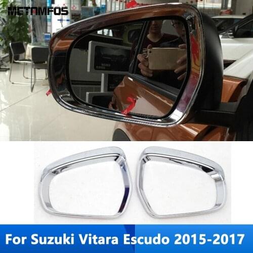 For Suzuki Vitara Escudo 2015 2016 2017 Chrome Rearview Side View Mirror Sun Visor Rain Guard Shield Exterior Car Accessories