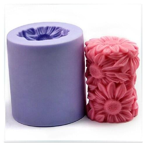 Soap Mold Cake Decoration Molds Manual Soap Mould Candle Mold NO.:SO112 Aroma Stone Przy Sunflower Silicone Eco-friendly 001