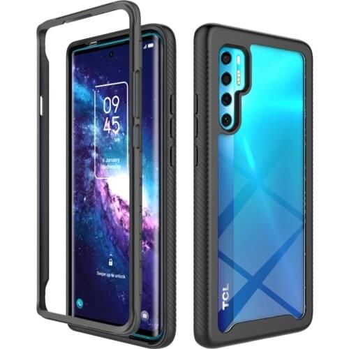 Hybrid Soft TPU Bumper Dual-Layer Armor Shockproof Case For TCL 20 Pro 5G Hard PC Transparent Acrylic Protective Back Cover