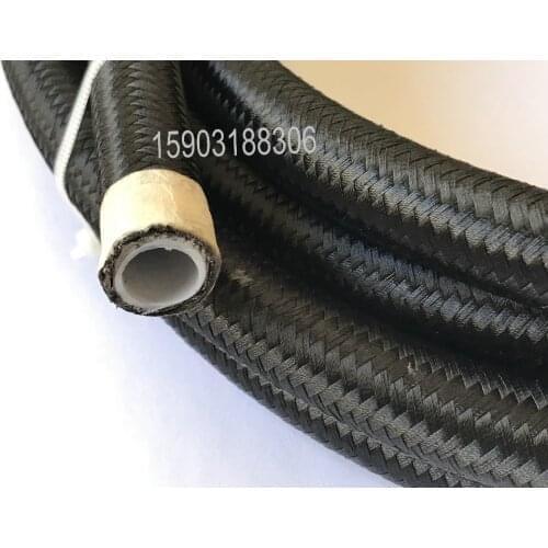 Best price of 8AN corrugated surface high / low temperature resistance lubricating oil systems an8 braided ptfe fuel oil hose 1M