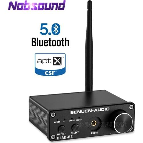 Nobsound HiFi Bluetooth 5.0 Audio Decoder Mini Stereo Headphone Amplifier DAC Coaxial/Optical Black/Silver