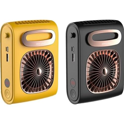 Hanging Neck Fan Waist Fan 6000MAh USB Rechargeable Mini Personal Fan with Remaining Power Display & Power Bank