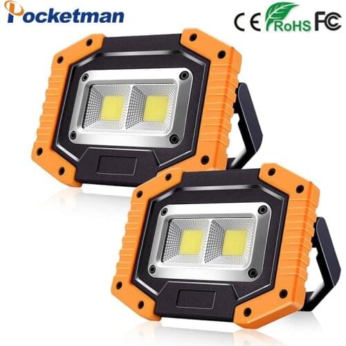 200W Portable LED Work Lights COB Work Light LED Flood Light Led Job Site Work Light Rechargeable for Indoor Outdoor Lighting