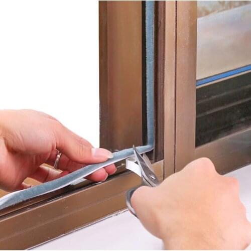 6M Self-adhesive Sealing Strip Window Sound Insulation Strip Gasket Wind-proof Brush Strip For Wardrobe wooden glass Door Drops