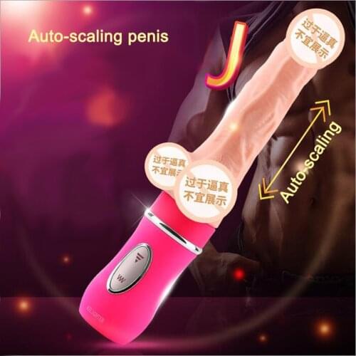 Sex Machine Gun with Big Dildo Auto-scaling Vibrator For Women 3cm Stretch 10 Vibration Modes Exquisite Simulation Penis For Sex