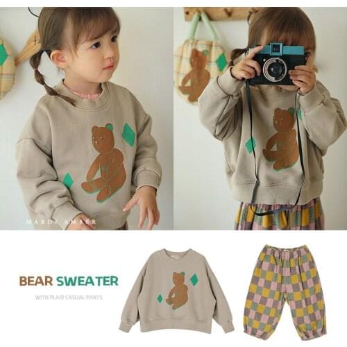 Girls Sweatshirts 2021 Autumn New Childrens Sweatshirts Girls Pants Girls Clothes Childrens Warm Pants Childrens Clothing