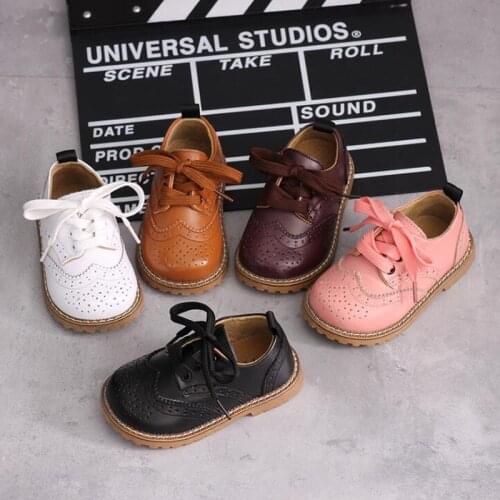 Spring autumn new children genuine leather shoes boys girls single shoes cow muscle super soft sole leather shoes size 21 to 30