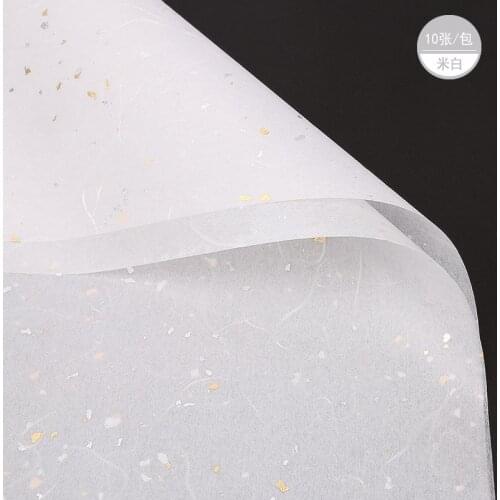 10pcs Waterproof Gold Silver Dots Flower Wrapping Paper Christmas Packaging Gifts DIY Cartoon Bouquet Gift Box Florist Supply