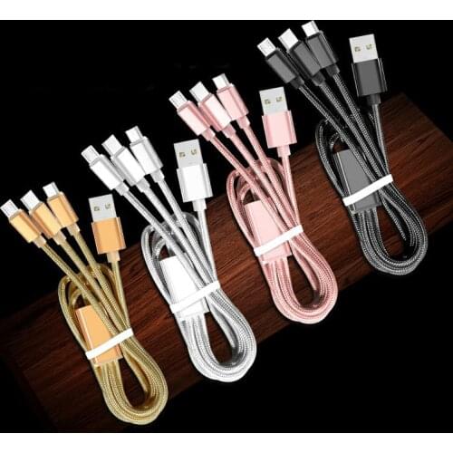 USB Charger Cable for iPhone X 8 7 6 5 Micro USB Type C Cable for Samsung Galaxy S9 S8 Fast Charging Cable Charger Cord