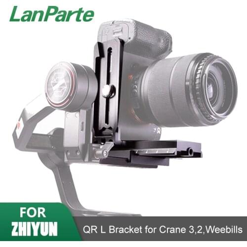 LanParte crane2 crane3 Weebills gimbal camera L vertical bracket plate Manfrotto 501 arca swiss shooting plate for ZHIYUN