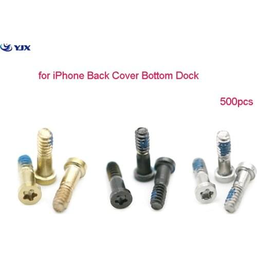 500pcs Back Cover Screw New Bottom Dock Connector Five Star Pentalobe Screws for iPhone 5 6 6s 7 8 Plus X 11 12 Pro Max Tail Cha