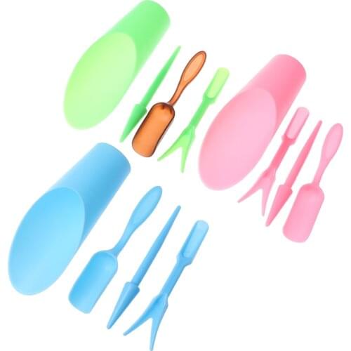 1 sets ( 4 Pcs) Soil Plastic Spade Shovel Cup Succulent DIY Bonsai Flower Plant Helper Mini Garden Tools