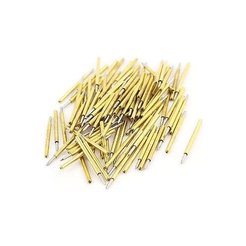 100Pcs P75-F1 Dia 1.02mm Length 15.85mm 100g Spring Test Probe Pin
