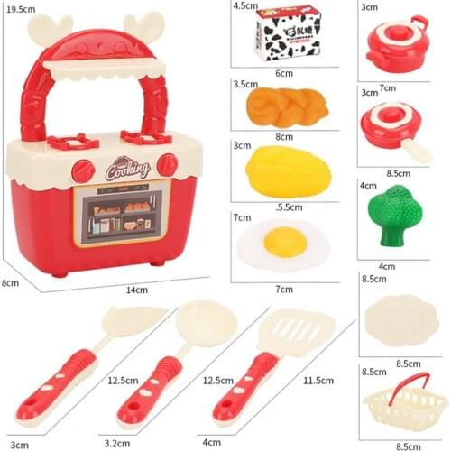 13Pcs Dollhouse Kitchen Toy Colorful High Simulated Educational Kids Doll House Cooking Kitchen Ware Toy Kit for Entertainment