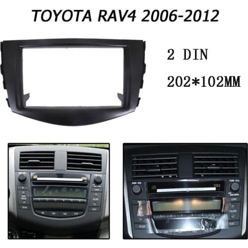 2 Din Car Accessories Stereo Radio Panel Fascia Frame Stickers For Toyota RAV4 2006-2010 car radio frame