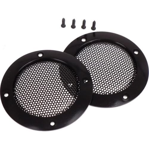 2Pcs Audio Speakers Protective Cover 2 Inch Protective Mesh Net Grilles DIY Car Speaker Column