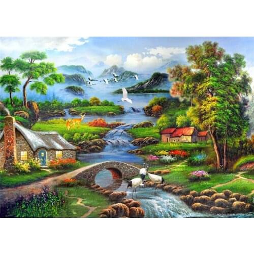 2017 5D DIY Diamond Painting Diy Painting Set Cross Stitch Full Diamond Embroidery Home Needlework Dream garden scenery