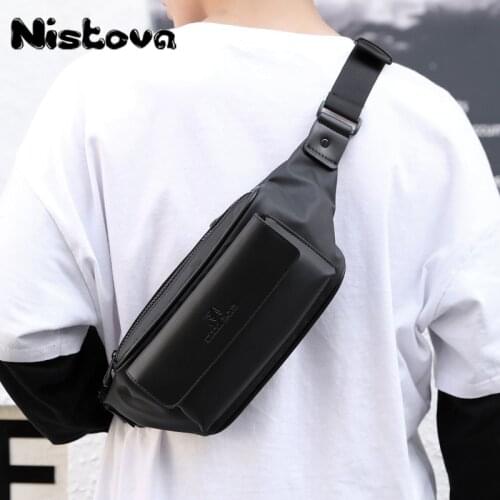 2020 New Male Waterproof Chest Bag Nistova Multifunctional Mens Fashion Hip Travel Sports Straddle Unisex Waist Bag Oxford Cloth