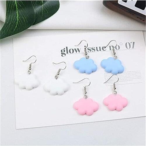 2021White Cloud Earrings, Pink/Blue/Cloud Earrings Scientific Design Jewelry Ladies Girl Pendant Gift