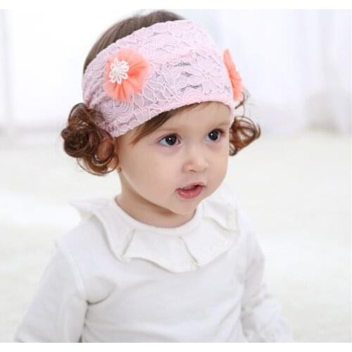 36pcs/lot DIY Simple Multi Baby Lace Flowers Head Bands Childrens Wig HeadBands Hair Styling Tools Accessory HA1510