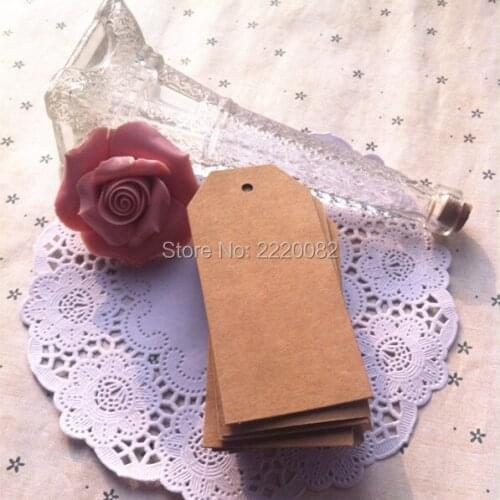 4.5x9.5 cm 350 gsm ladder-shaped blank kraft paper hang tag/garment swing tag/DIY tags/gift card/matt paper tags