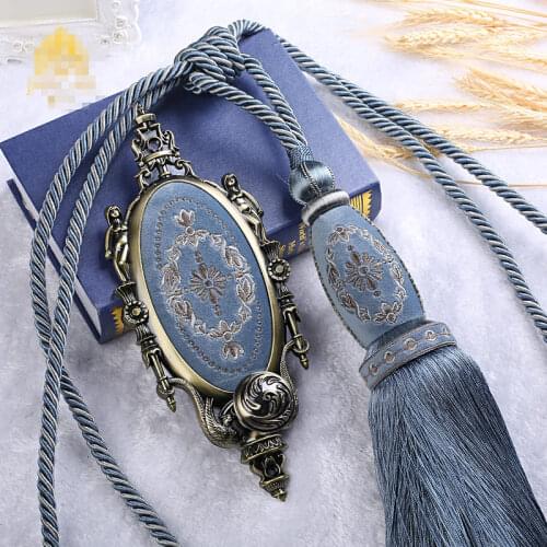 4 PCS/set 2 wall hook + 2 tieback luxury European high class exquisite embroidery tieback Straps tie tape wall hook tieback N115