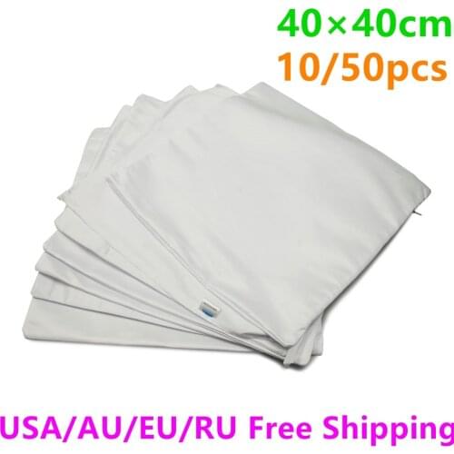 40×40 50/10pcs Blank Plain White Pillow Case Fashion Cushion Cover for Sublimation